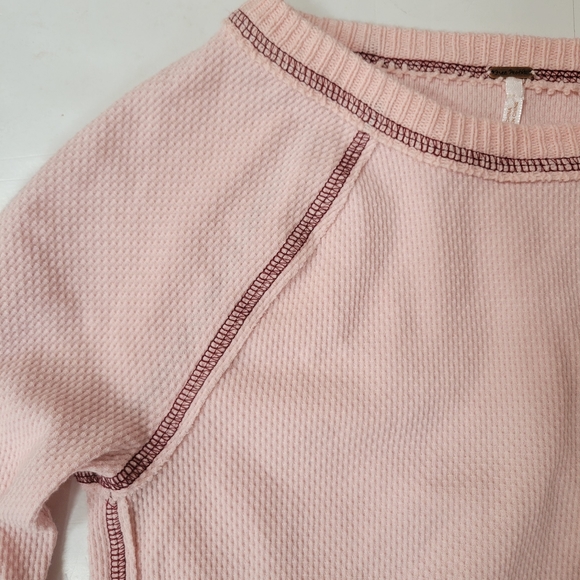 Free People Pink Reversible Thermal Top - Picture 5 of 13